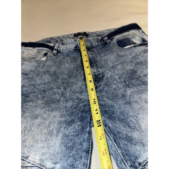 Southpole Jeans Men's Size 38/32 Blue Y2K Acid Wash Stretch Distressed Whiskered - Picture 10 of 12